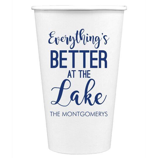 Better at the Lake Paper Coffee Cups